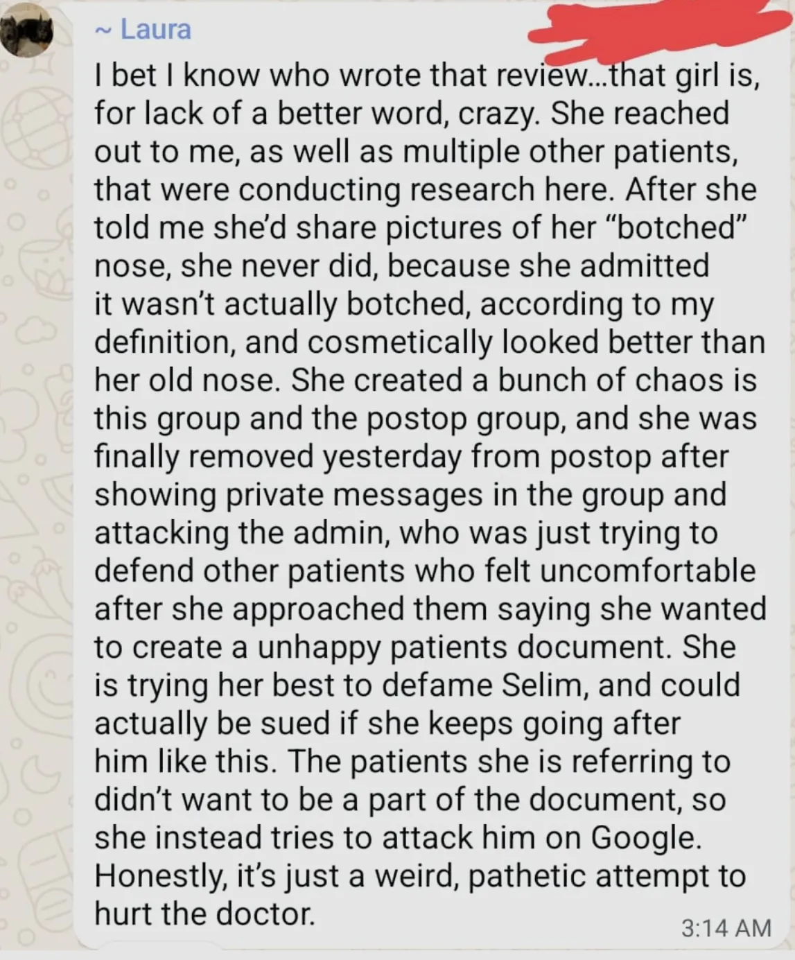 Patient attacking victim